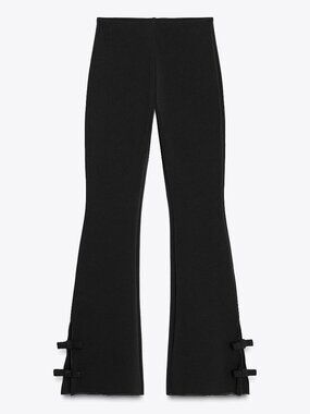 ZARA FLARE TIE STRETCH LEGGINGS - NWT